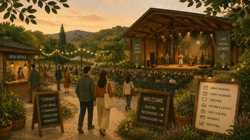 Illustration of an outdoor concert venue
